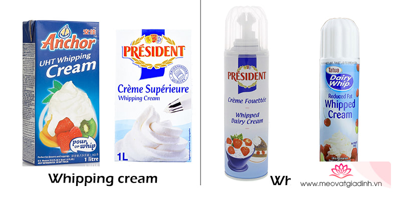 Kem sữa tươi hay whipping cream là gì?