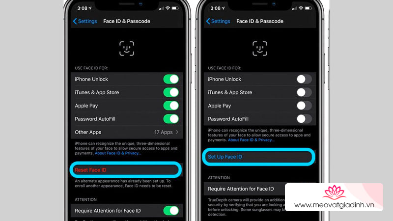 Mở Face ID trên Iphone