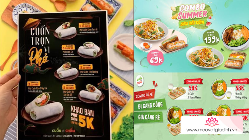 Menu Cuốn và Chấm