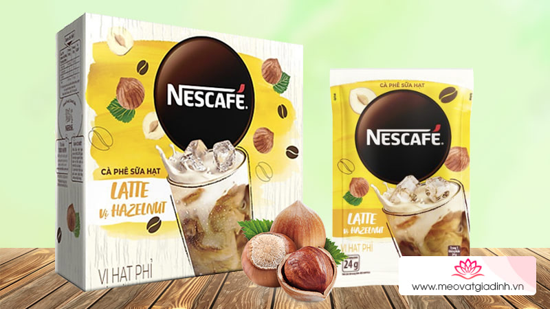 Cà phê sữa hạt Nescafe Latte vị hạt phỉ