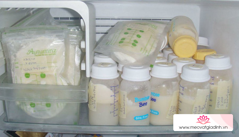 Thức ăn cho bé khi trong tủ lạnh phải đựng trong hộp chứa riêng biệt, hoặc các khay trữ đồ ăn dặm, có nắp đậy kín. Lưu ý, hộp thủy tinh tuyệt đối không được bỏ trên ngăn đá vì nhiệt độ thấp gây nứt, vỡ hộp.