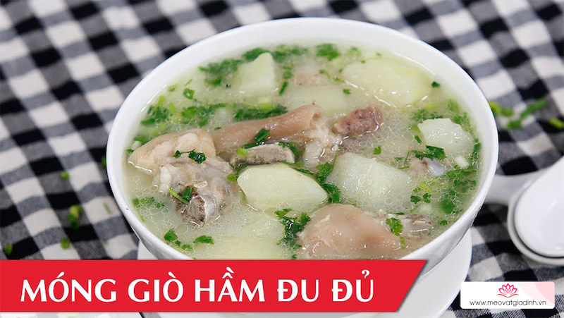 móng giò hầm đu đủ