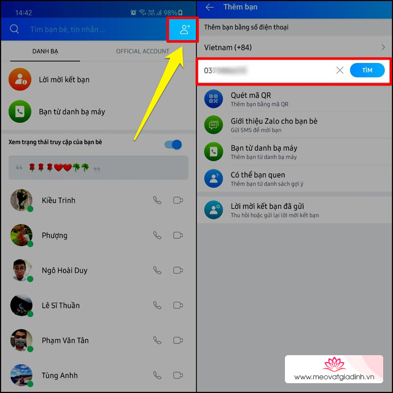 Cách kết bạn với mọi người trên Zalo