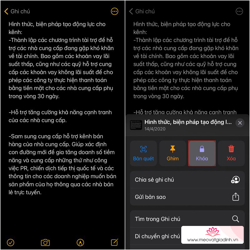 Mẹo sử dụng ghi chú trên iPhone 