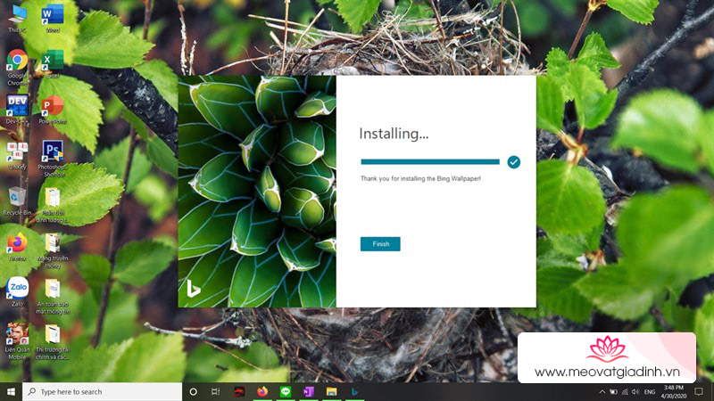 Cách cài hình nền Bing Wallpaper