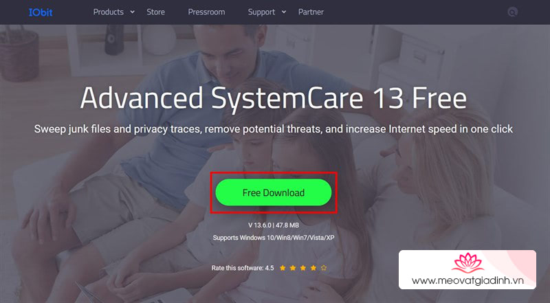 Cách tải ứng dụng dọn dẹp máy tính bản quyền Advanced SystemCare 13 Pro đang miễn phí