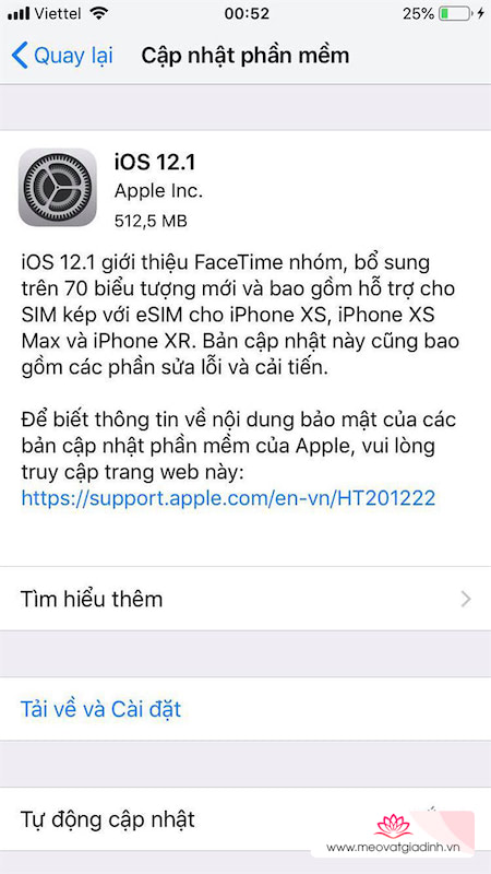 iOS 12.1 cải tiến