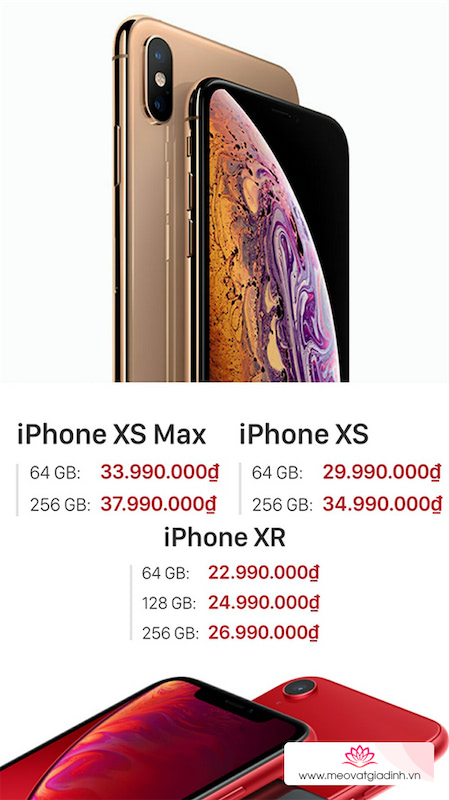 Äáº·t trÆ°á»c iPhone XR, iPhone Xs, iPhone Xs Max nháº­n quÃ  khá»§ng