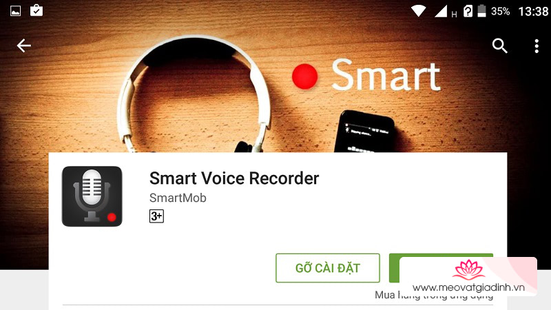 Cài đặt thành công Smart Voice Recorder