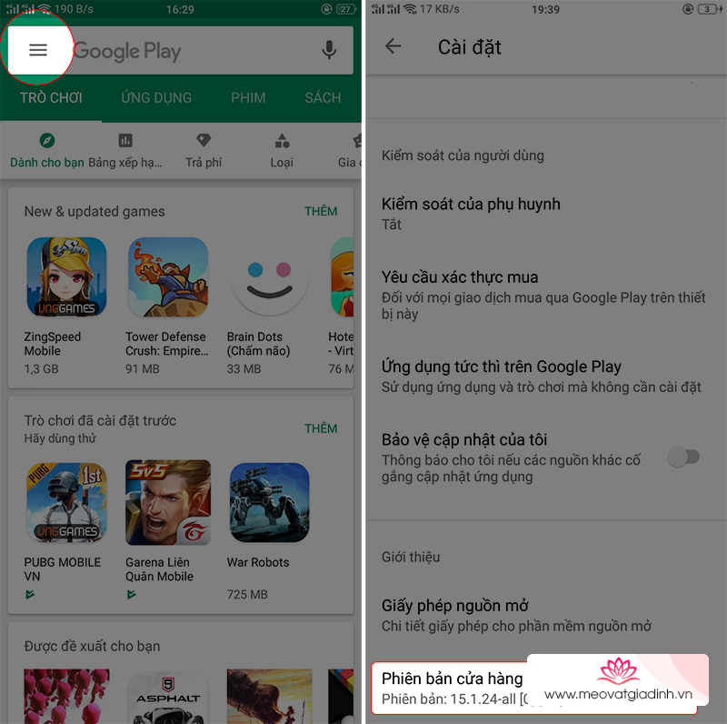 giao diện mới Google Play