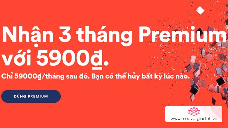 Hướng dẫn đăng ký khuyến mãi Spotify Premium, 3 tháng chỉ 5.900 đồng