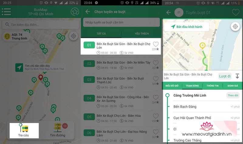 Hướng dẫn sử dụng BusMap - Xe buýt thành phố