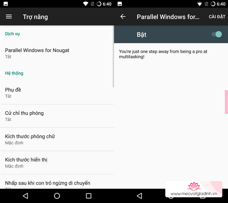 Parallel Windows for Nougat 2