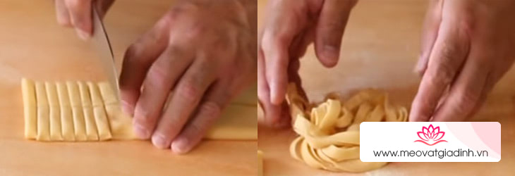làm pasta Tagliatelle