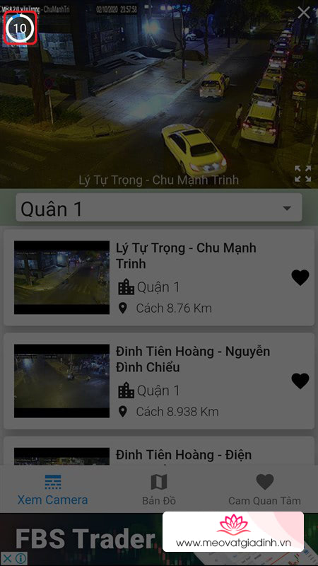 ứng dụng Camera giao thông Sài gòn