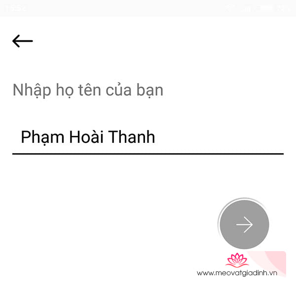 Nhập họ tên