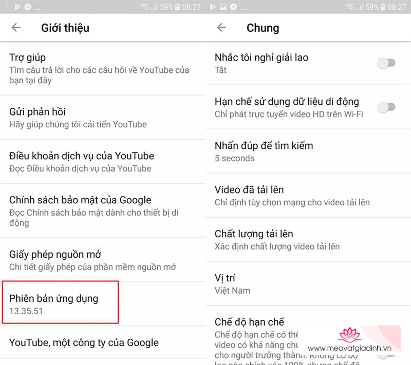 Dark Mode chưa xuất hiện trên ứng dụng YouTube Android