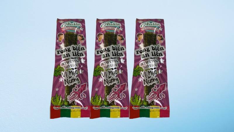 Snack rong biển ăn liền Aladdin vị mực nướng