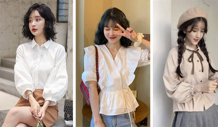 Top 10 mẫu áo kiểu Hàn Quốc bánh bèo cực xinh cho nữ