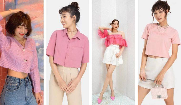 Top 10 mẫu áo croptop hồng cực xinh cho các chị em