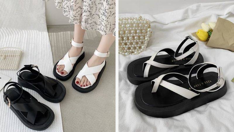 Sandal ulzzang đế bằng xỏ ngón