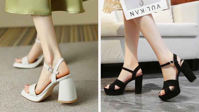 Sandal ulzzang cao gót