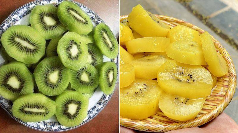 Mùi vị kiwi vàng và kiwi xanh