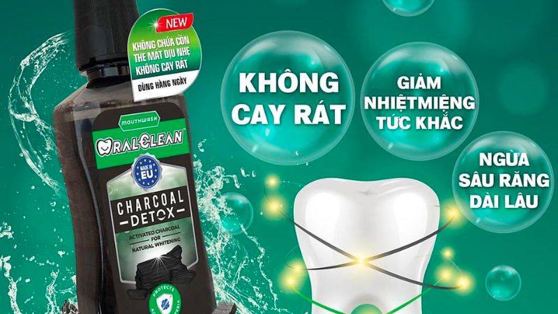 Nước súc miệng Oral Clean Charcoal Detox