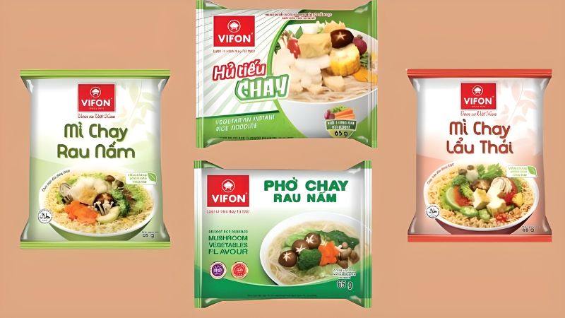 Đồ chay ăn liền (hủ tiếu, mì, phở, bún,...)