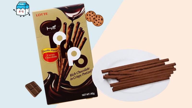 Bánh que Lotte Toppo Hương ca cao nhân socola