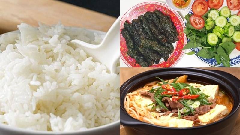 Thực đơn cơm trưa văn phòng: Thịt cuốn lá lốt, canh kim chi