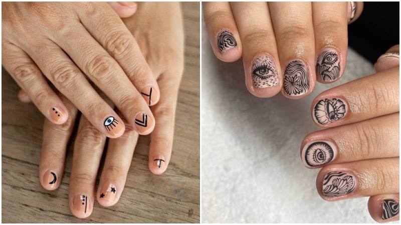 Mẫu nail stamping